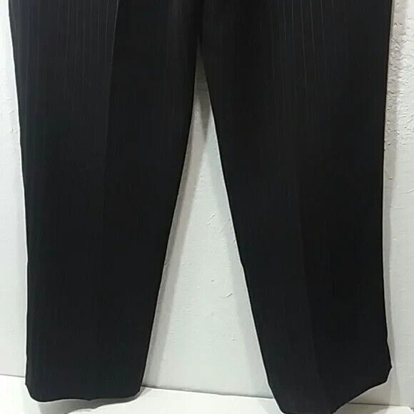 Peck & Peck Collection dress pants women's size 8  black pin stripes - Picture 4 of 11